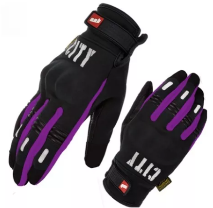 Guante City Morado Tactil De Protección