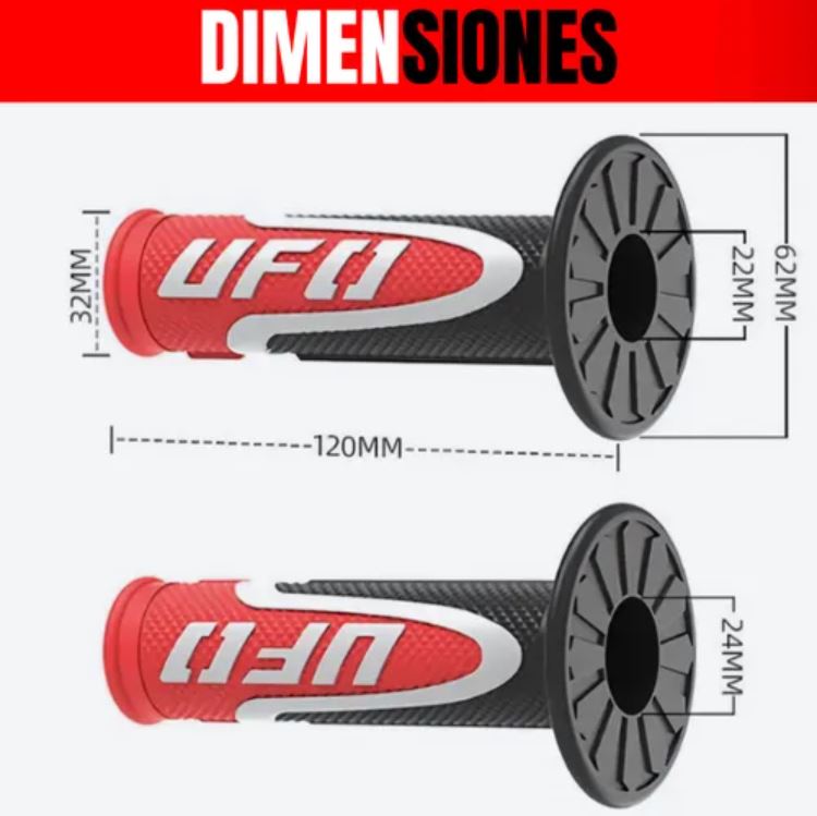 Manillares Puños Grips Ufo Competicion Moto Lujos Accesorios