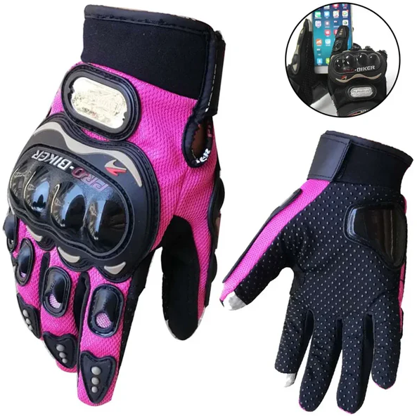 Guantes De Protección Pro Biker Rosados