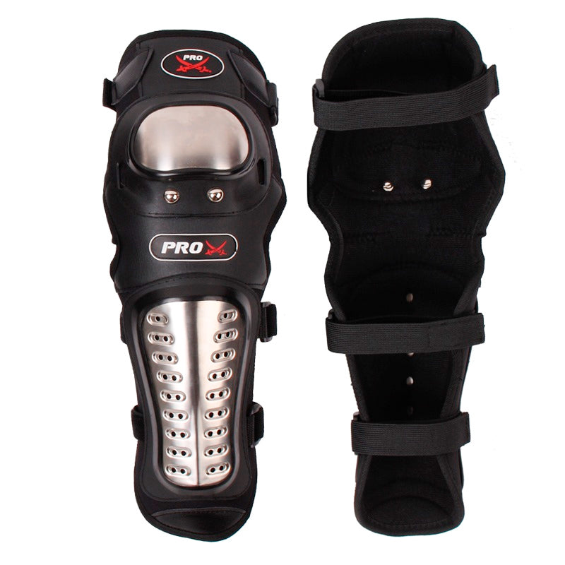 Par De Rodilleras Y Coderas Pro X Con Straps Ajustables Para Protección Metalicas