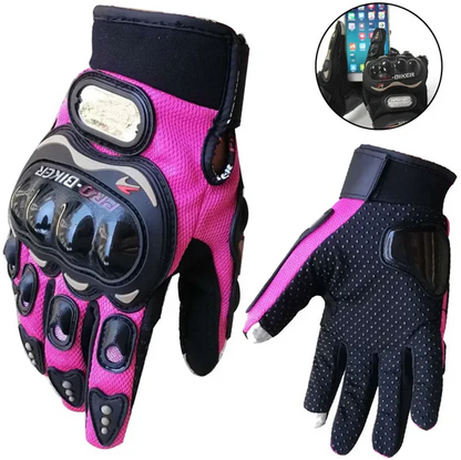Guantes De Protección Pro Biker Rosados