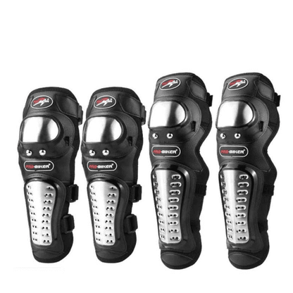 Par De Rodilleras Y Coderas Pro X Con Straps Ajustables Para Protección Metalicas